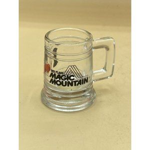 Six Flags Magic Mountain CA Amusement Park Clear Glass Shot Glass Mini Stein